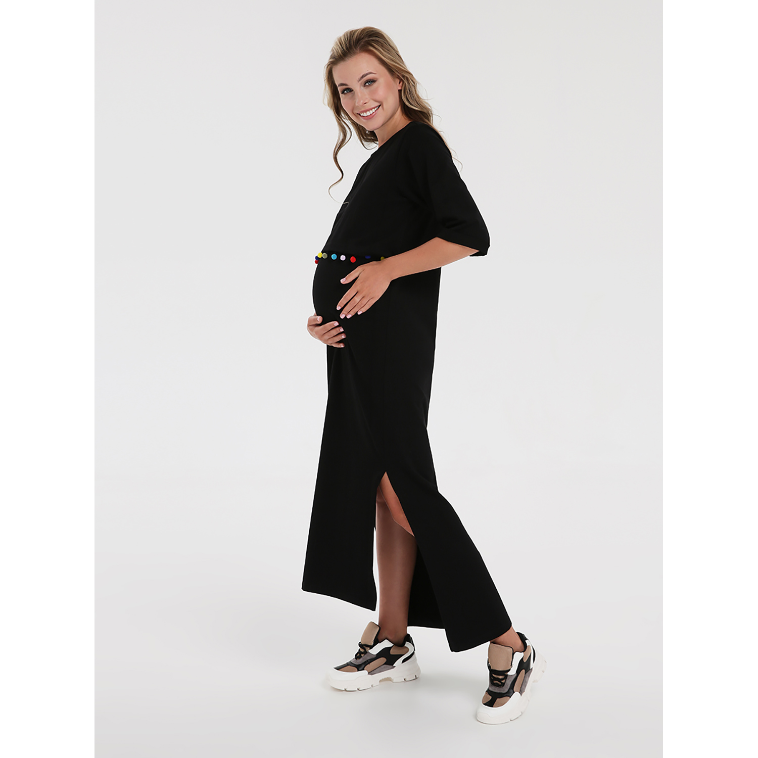 Платье для беременных и кормящих Proud Mom ПМКР-0319-черный - фото 2