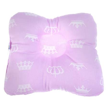Подушка Тутси ортопедическая для новорожденных сиреневая корона