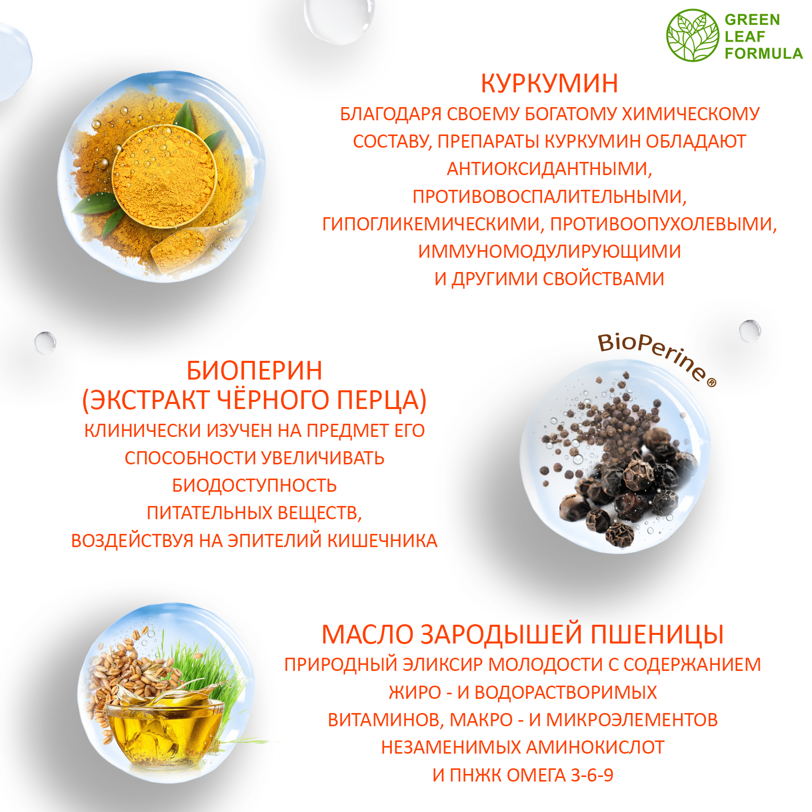 Куркумин с пиперином Green Leaf Formula витамины для суставов для связок для иммунитета антиоксиданты от онкологии 2 банки - фото 5