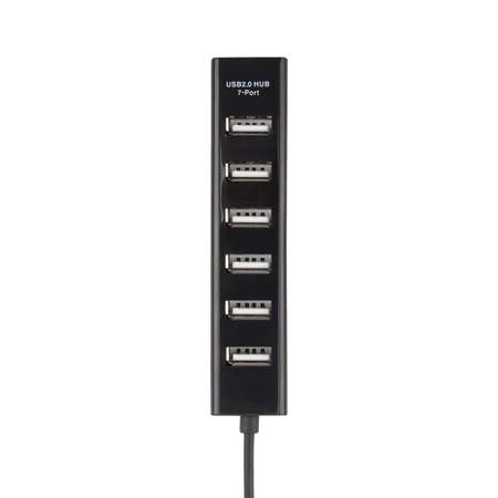 Разветвитель REXANT USB на 7 портов черный