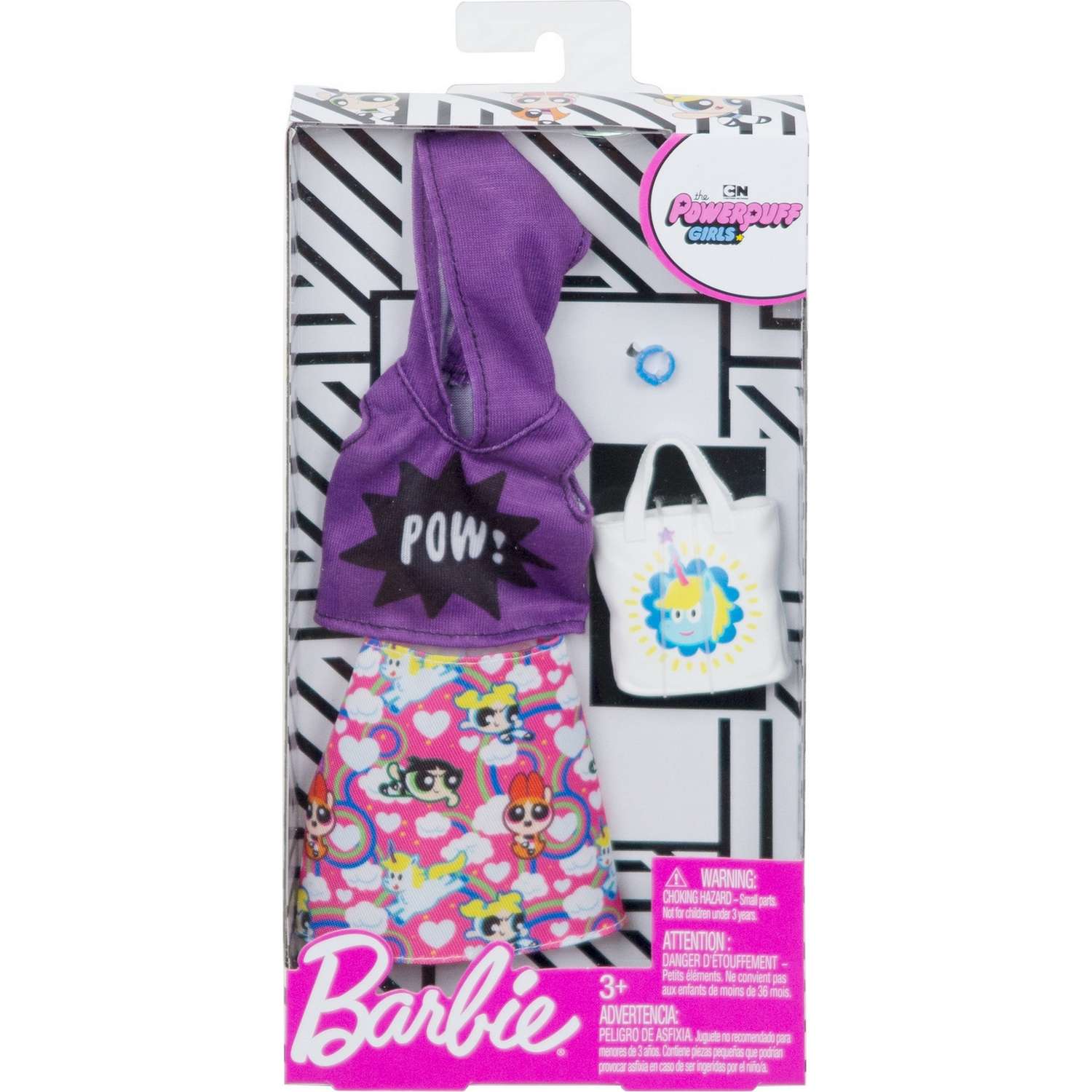 Одежда Barbie Универсальный полный наряд коллаборации Суперкрошки Толстовка с капюшоном и юбка FXK68 FKR66 - фото 2