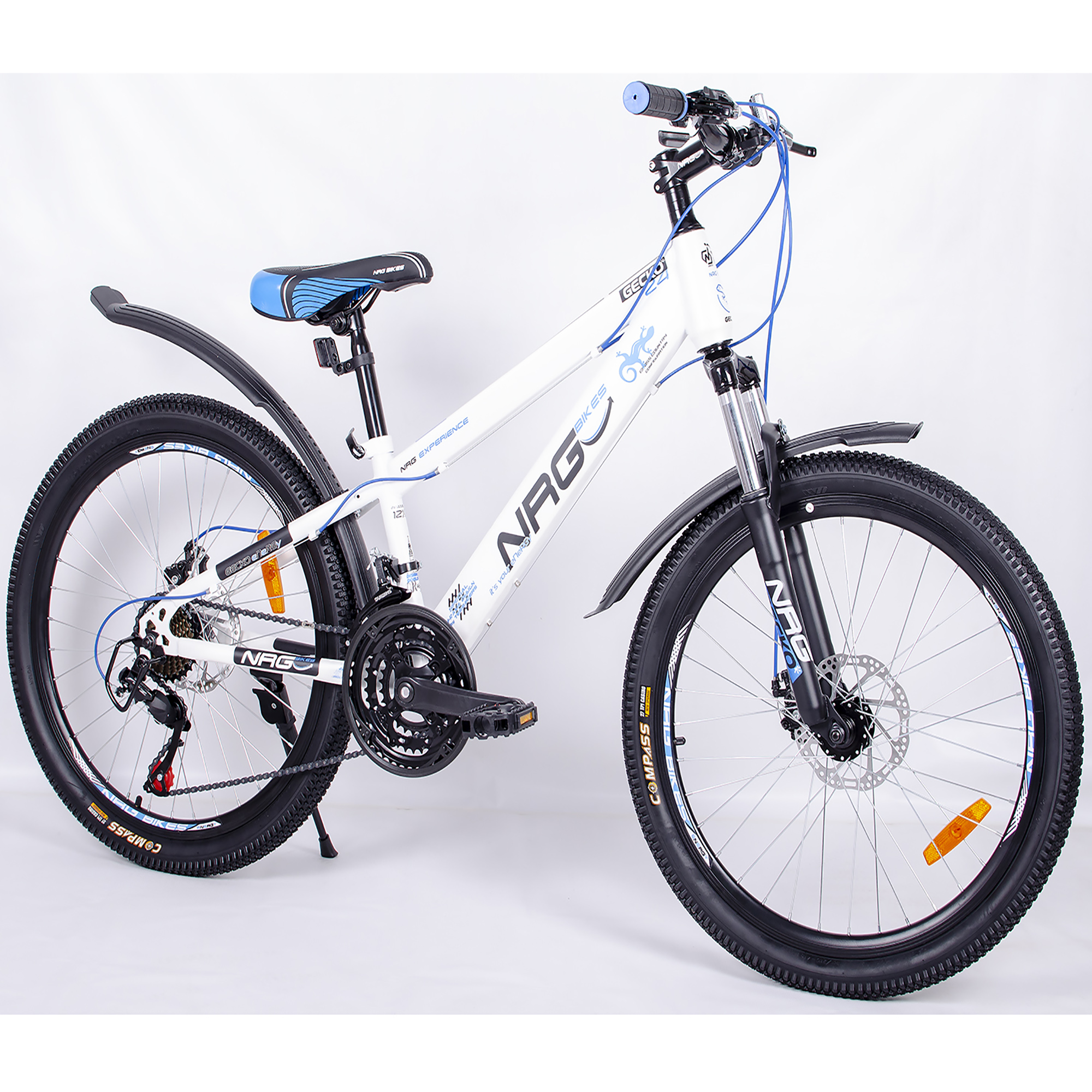 Велосипед NRG BIKES GECKO 24 white-black-blue - фото 1