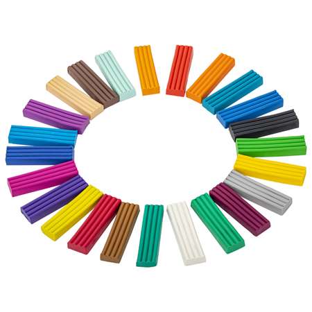 Пластилин классический Brauberg для лепки набор для детей 24 цвета