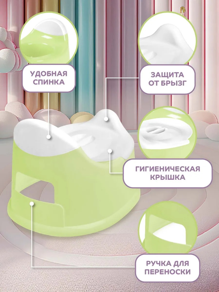 Горшок детский Компания Друзей анатомический с крышкой размер S - фото 3