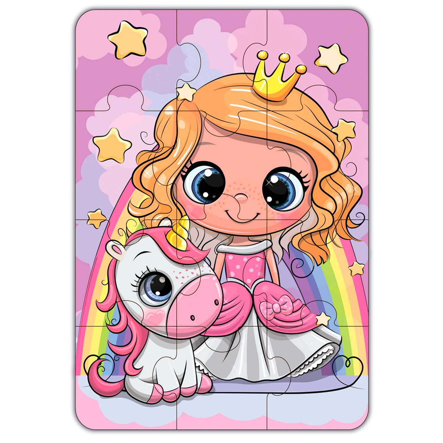 Пазл Дрофа-Медиа Baby Puzzle Принцесса и единорог из 12 элементов 3847 - фото 2