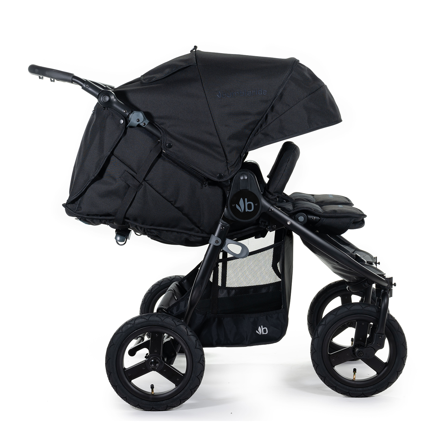 Коляска Bumbleride Indie Twin Matte Black - фото 2