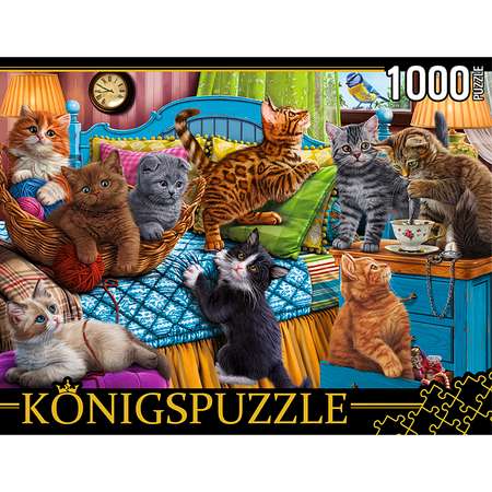 Пазл Рыжий кот Konigspuzzle Игривые котята ФK1000-3587