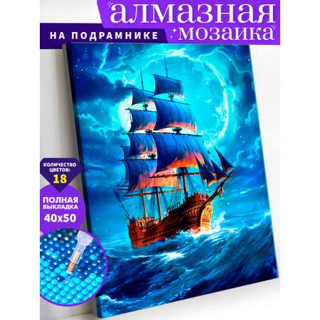 Алмазная мозаика Art on Canvas холст на подрамнике 40х50 см Райские водопады