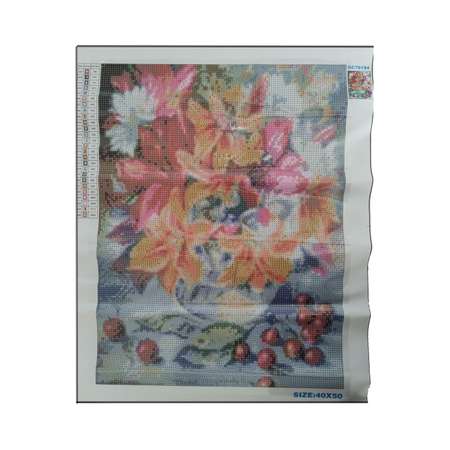 Алмазная мозаика Seichi Натюрморт с лилиями 40х50 см