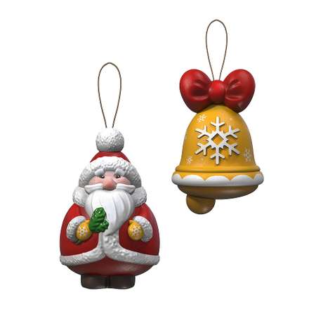 Набор для росписи LORI Игрушка-раскраска Дед Мороз и колокольчик