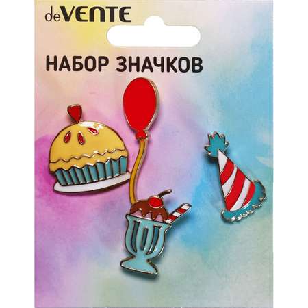 Набор значков deVENTE Birthday party эмалированные