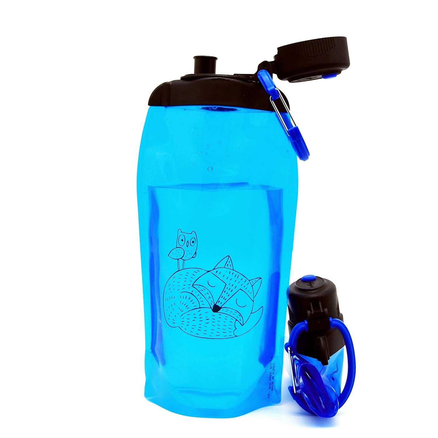 Бутылка для воды складная VITDAM синяя 860мл B086BLS 1304 - фото 3