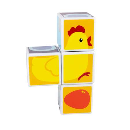 Кубики KriblyBoo магнитные с рисунком 4шт 74247