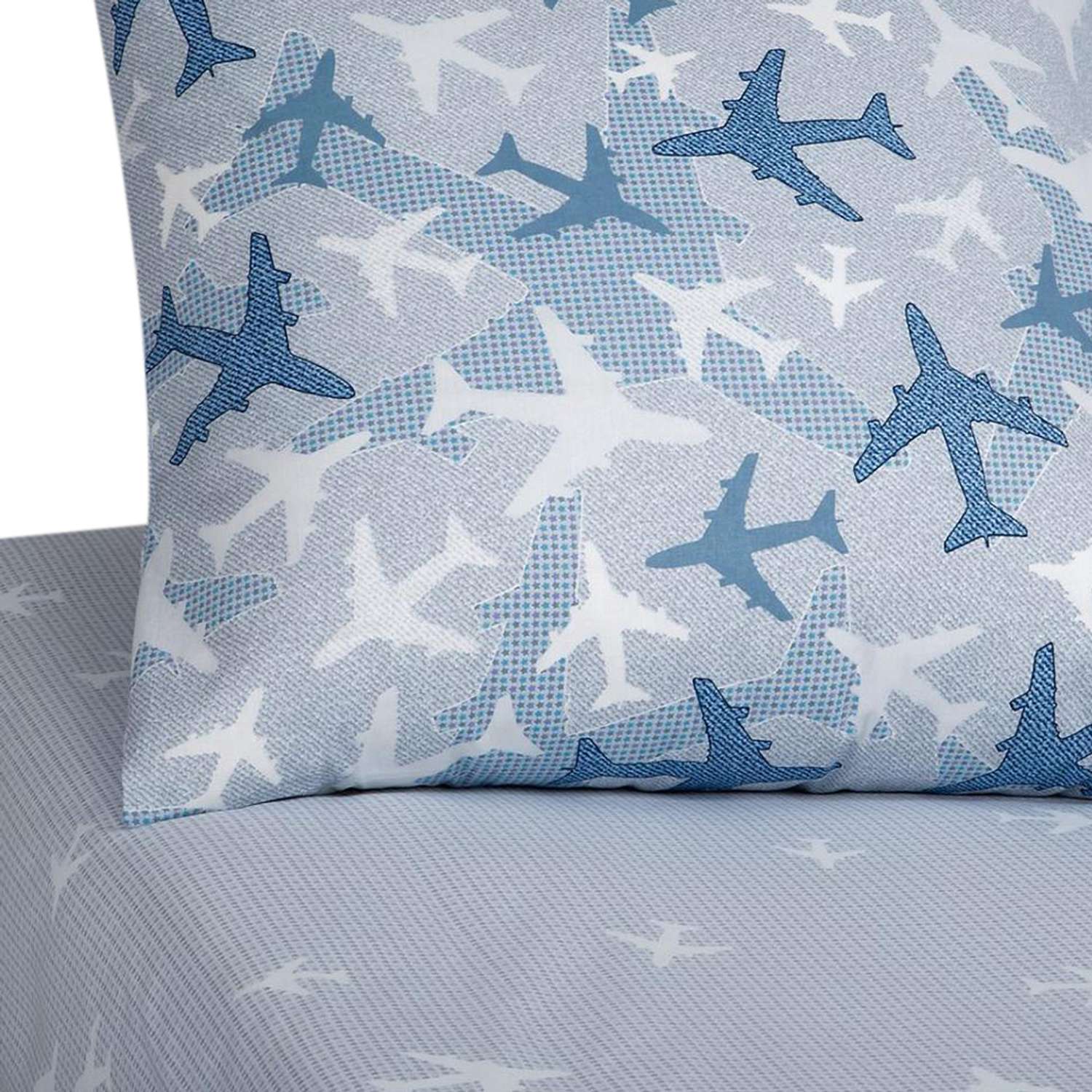 Комплект постельного белья АртДизайн Самолетики голубые - фото 2