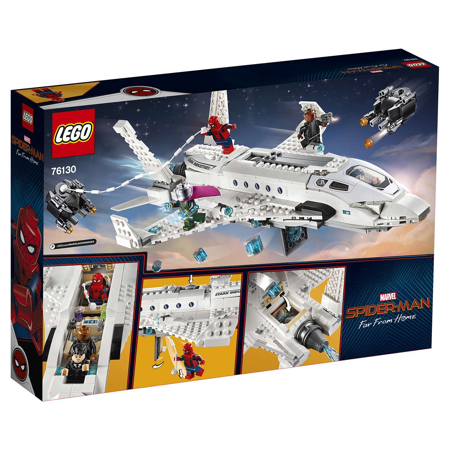Конструктор LEGO Marvel Super Heroes Реактивный самолёт Старка и атака дрона 76130 - фото 3