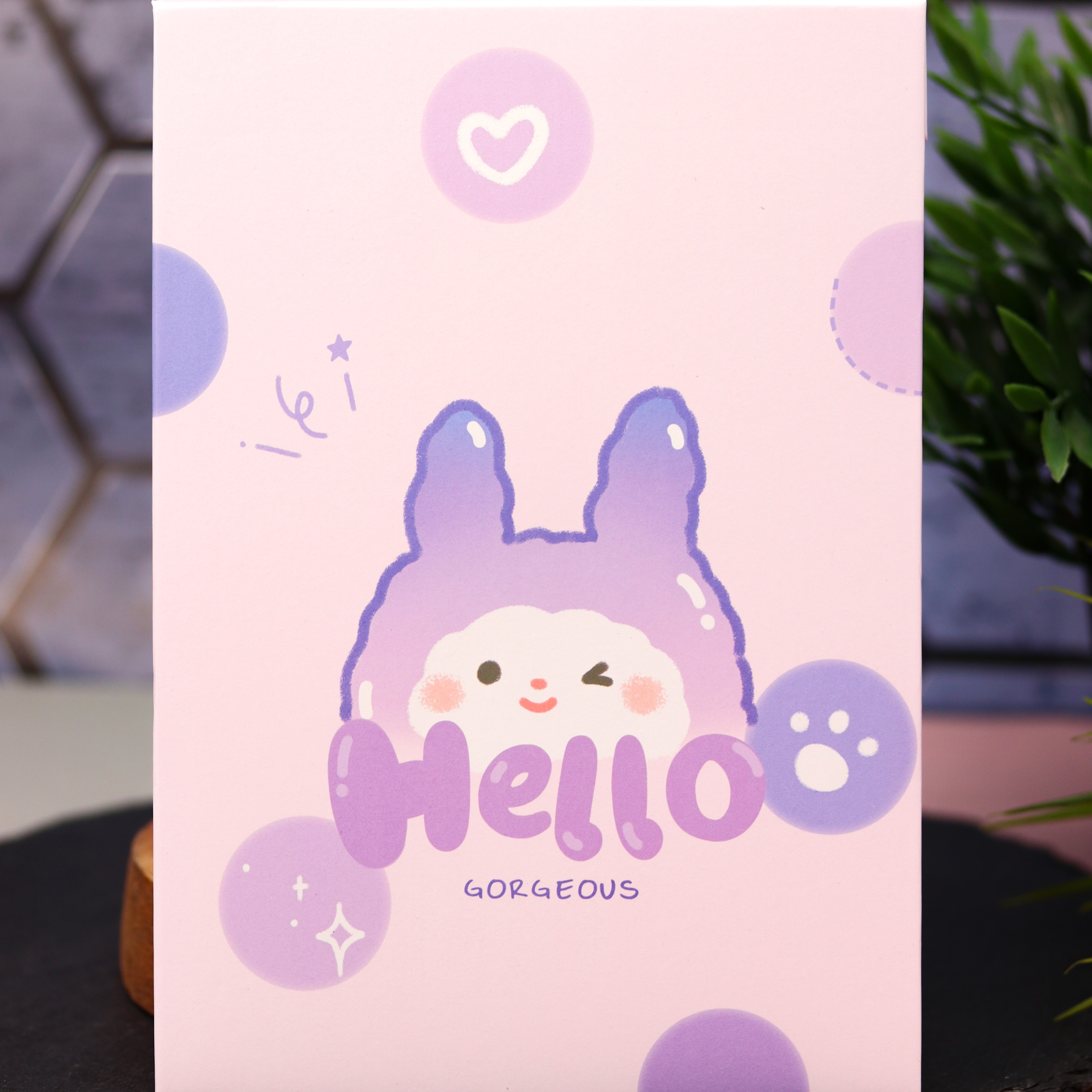 Зеркало настольное для макияжа iLikeGift Hello bunny purple - фото 6