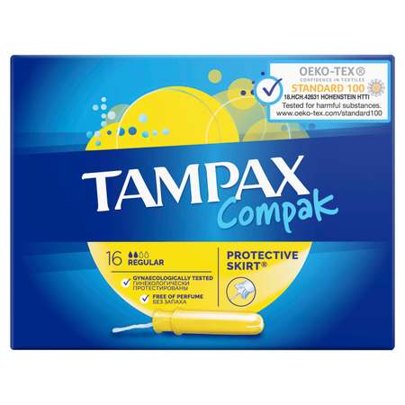 Тампоны гигиенические Tampax Compak Regular с аппликатором 16шт