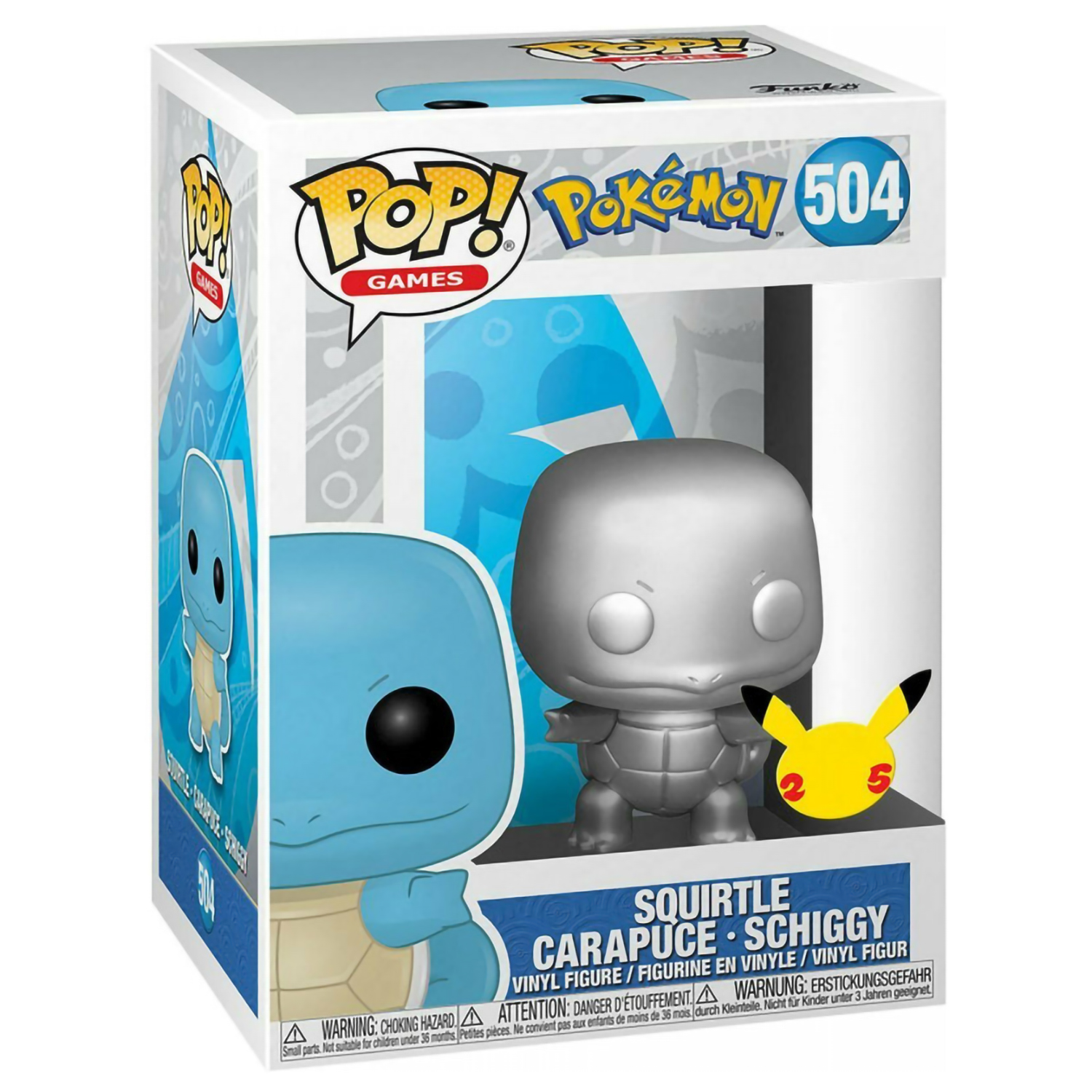 Фигурка Funko POP! Games Pokemon Squirtle Silver (MT) (504) 56314 - фото 2