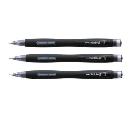 Механический карандаш UNI Shalaku M5-228 черный 0.5 мм. 3 шт