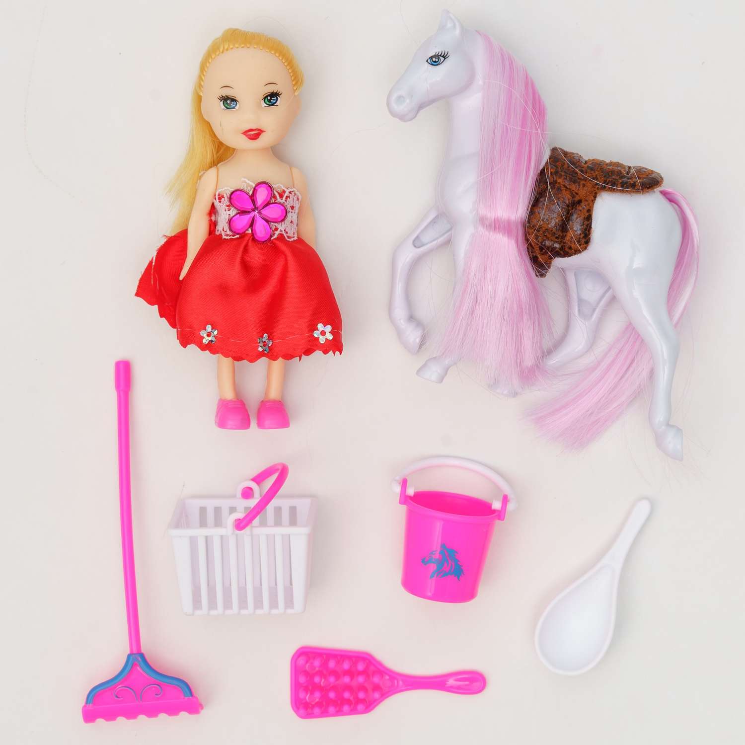 Кукольный набор EstaBella с белой лошадкой и аксессуарами 84521 - фото 4