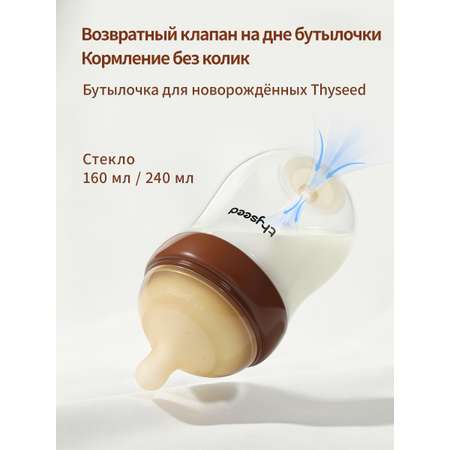 Соска для стеклянной бутылочки thyseed силиконовая 1-2 мес