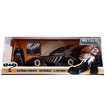 Машина Jada 1:24 Бэтмобиль 1995 +фигурка Бэтмена 98036