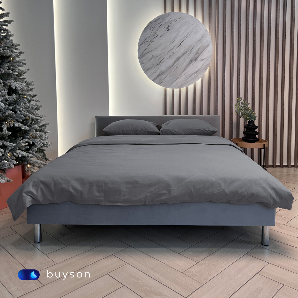 Комплект наволочек buyson BuyRelax 50х70 см хлопковый перкаль цвет графит - фото 10