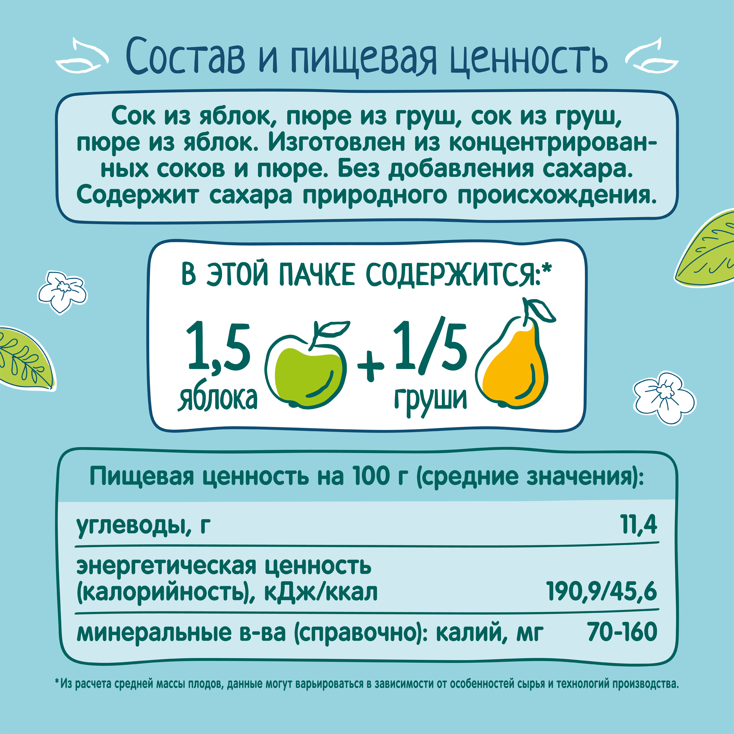 Сок ФрутоНяня из яблок и груш 0,2 л с 5 месяцев - фото 7