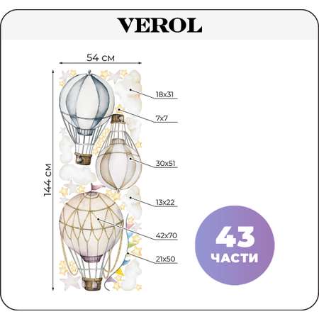 Наклейки интерьерные VEROL Воздушные шары