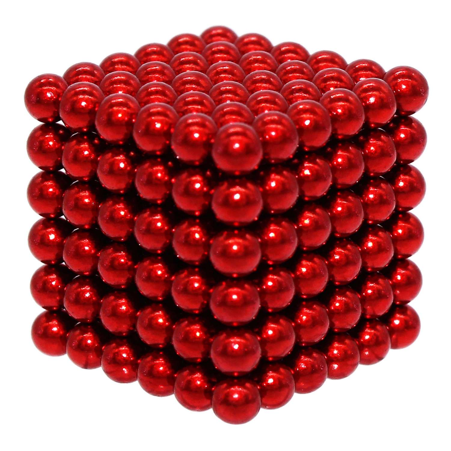 Головоломка магнитная Magnetic Cube красный неокуб 216 элементов - фото 6