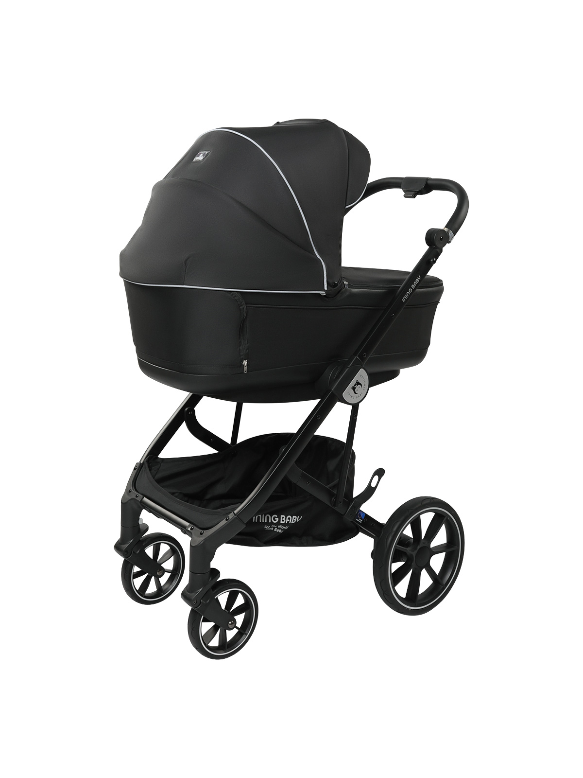 Коляска Ining baby 2 В 1 iningbaby Sevila KR338 black - фото 4