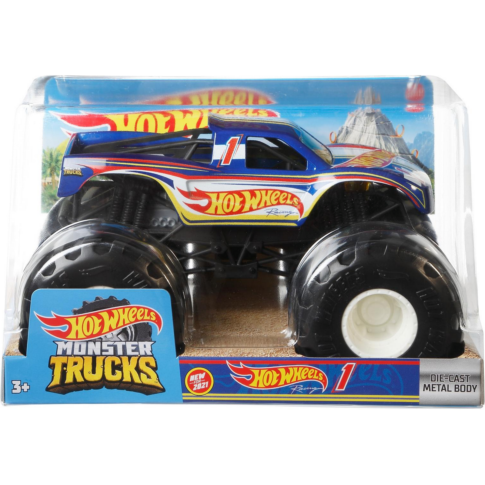 Машинка Hot Wheels Monster Trucks большой Рейсинг 1 GTJ36 FYJ83 - фото 2