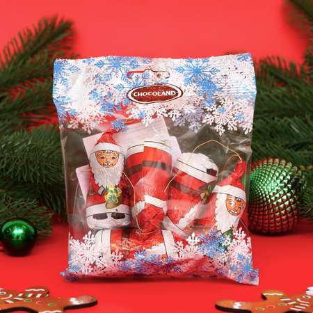 Новогодний подарок Sima-Land Шоколад фигурный молочный Санта Клаус в пакете 63 г