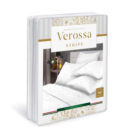 Комплект постельного белья Verossa 1.5СП Кружевная Сказка страйп наволочки 50х70см 100% хлопок