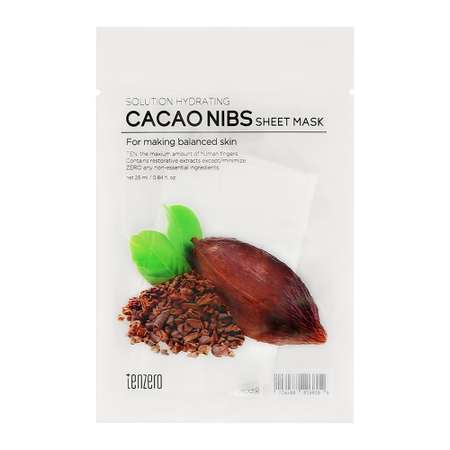 Маска тканевая Tenzero с экстрактом какао бобов восстанавливающая и разглаживающая 25 мл