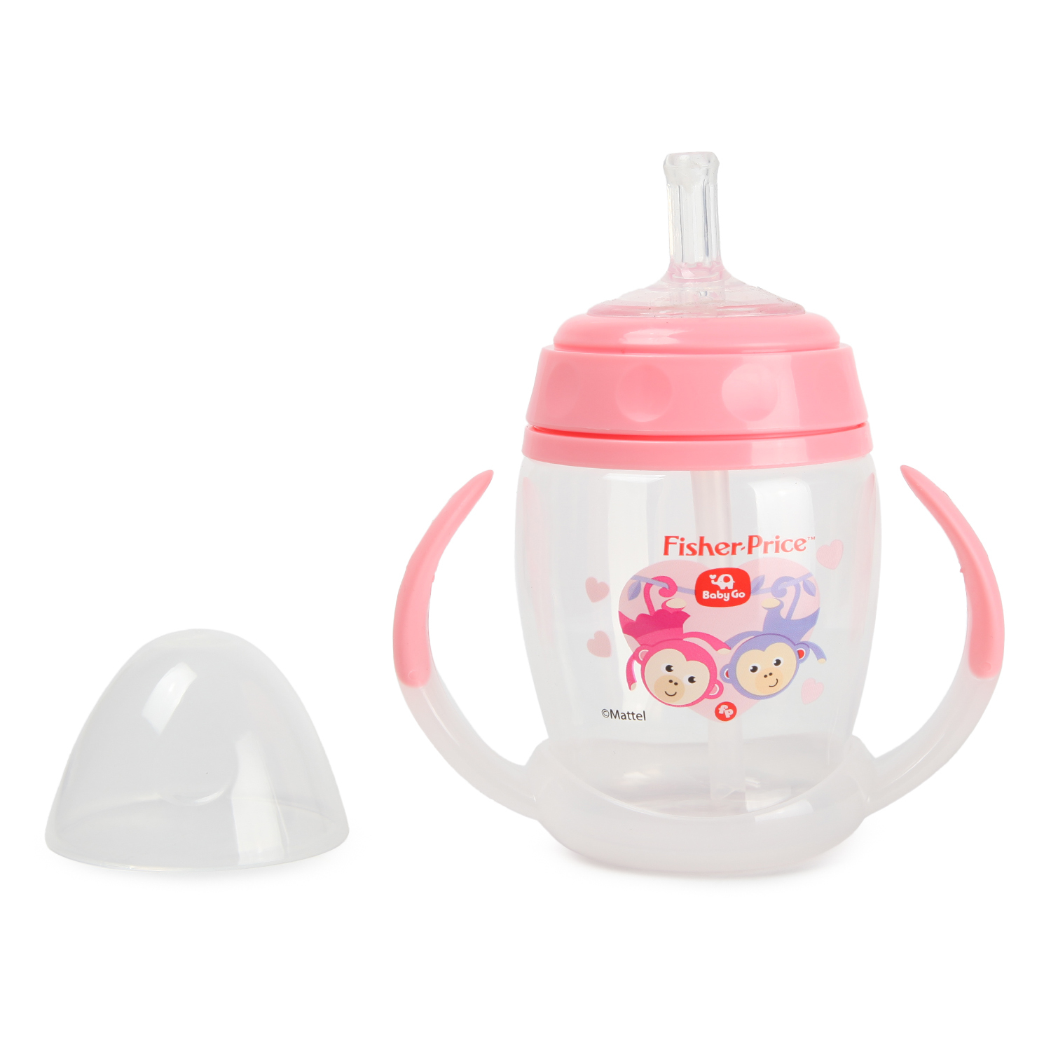 Поильник BabyGo Fisher Price 180мл Pink C1-0001 - фото 3