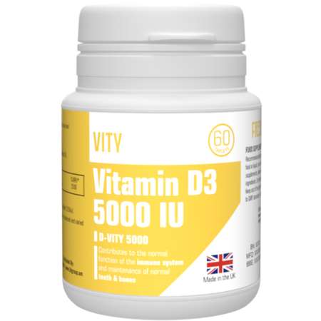 БАД VITY Витамин Д3 5000МЕ таблетки VITY Великобритания