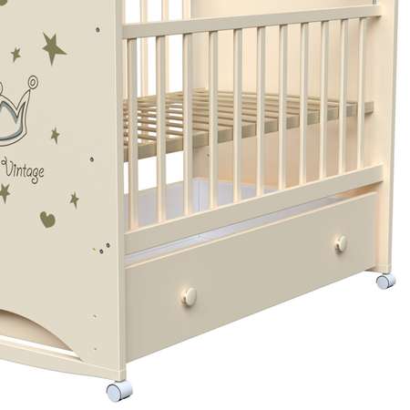 Детская кроватка ВДК Orso прямоугольная, продольный маятник (слоновая кость)