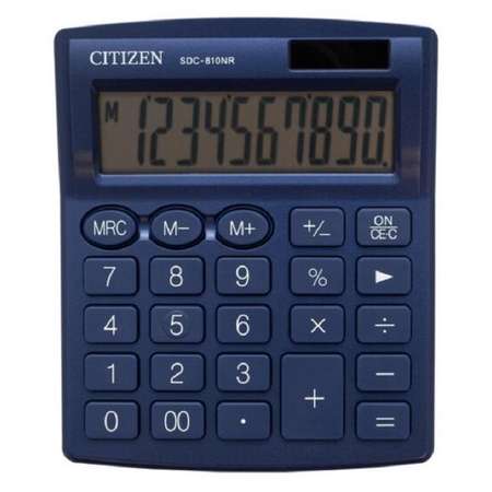 Калькулятор Citizen настольный компактный SDC-810NR-NV 10 разр. синий