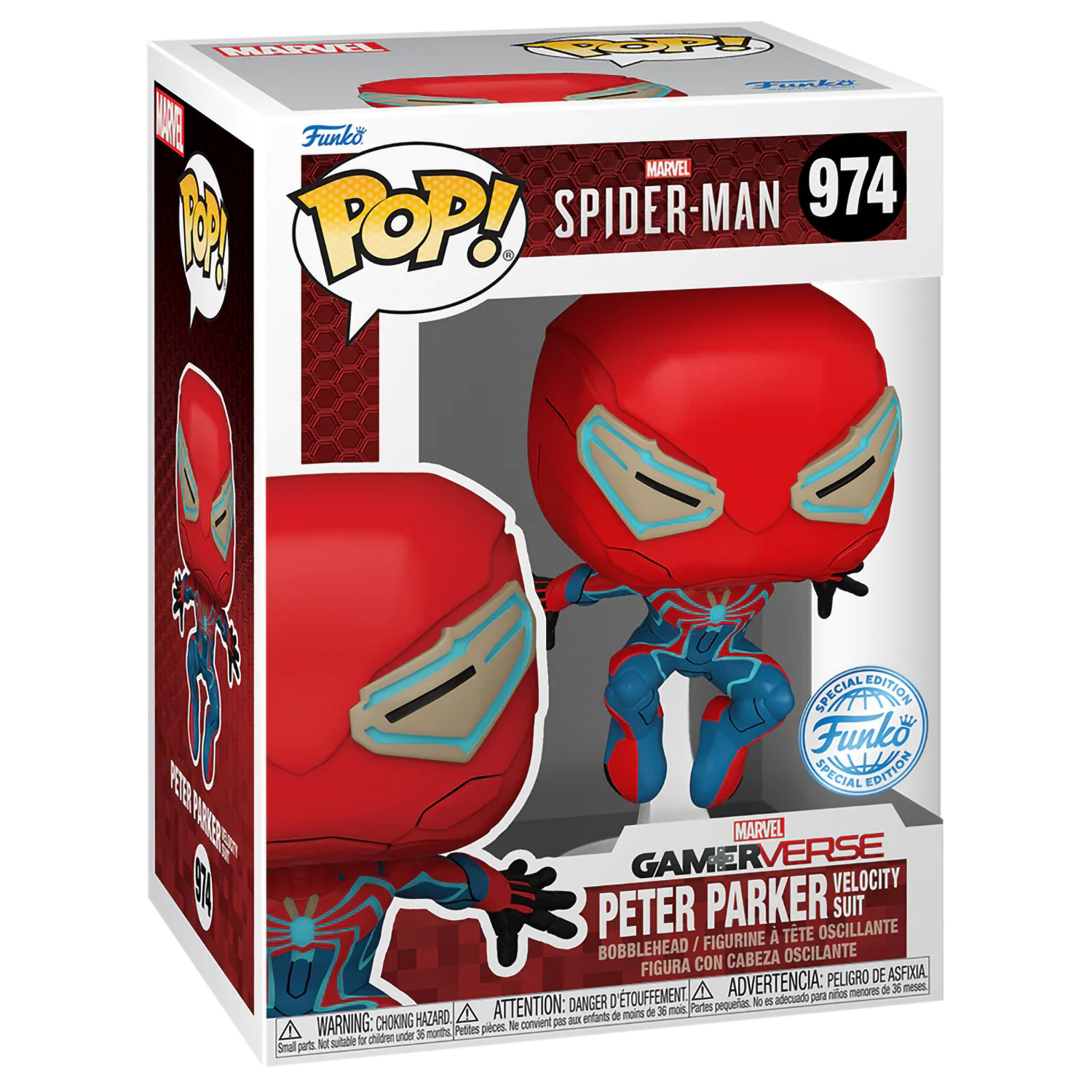 Фигурка Funko POP! Bobble Marvel Games Spider Man Peter Parker Спайдермен - фото 2