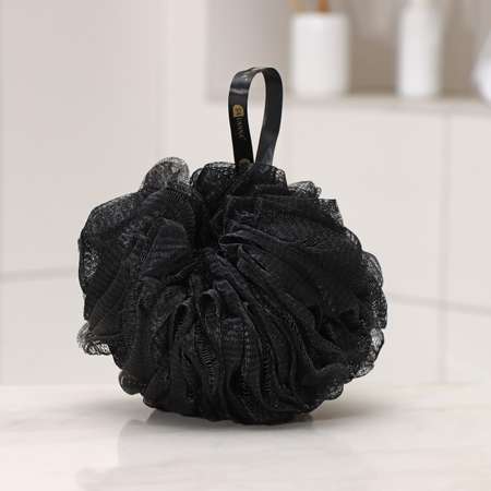 Мочалка SAVANNA для тела SAVANNA «Нежность» 90 гр тубус в подарок цвет чёрный