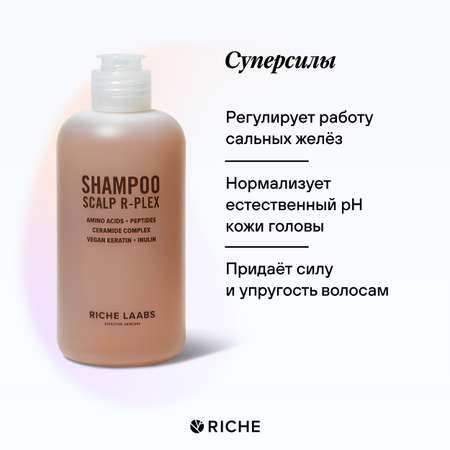 Шампунь для глубокого очищения RICHE Профессиональное бессульфатное средство с инулином R-Plex для всех типов волос