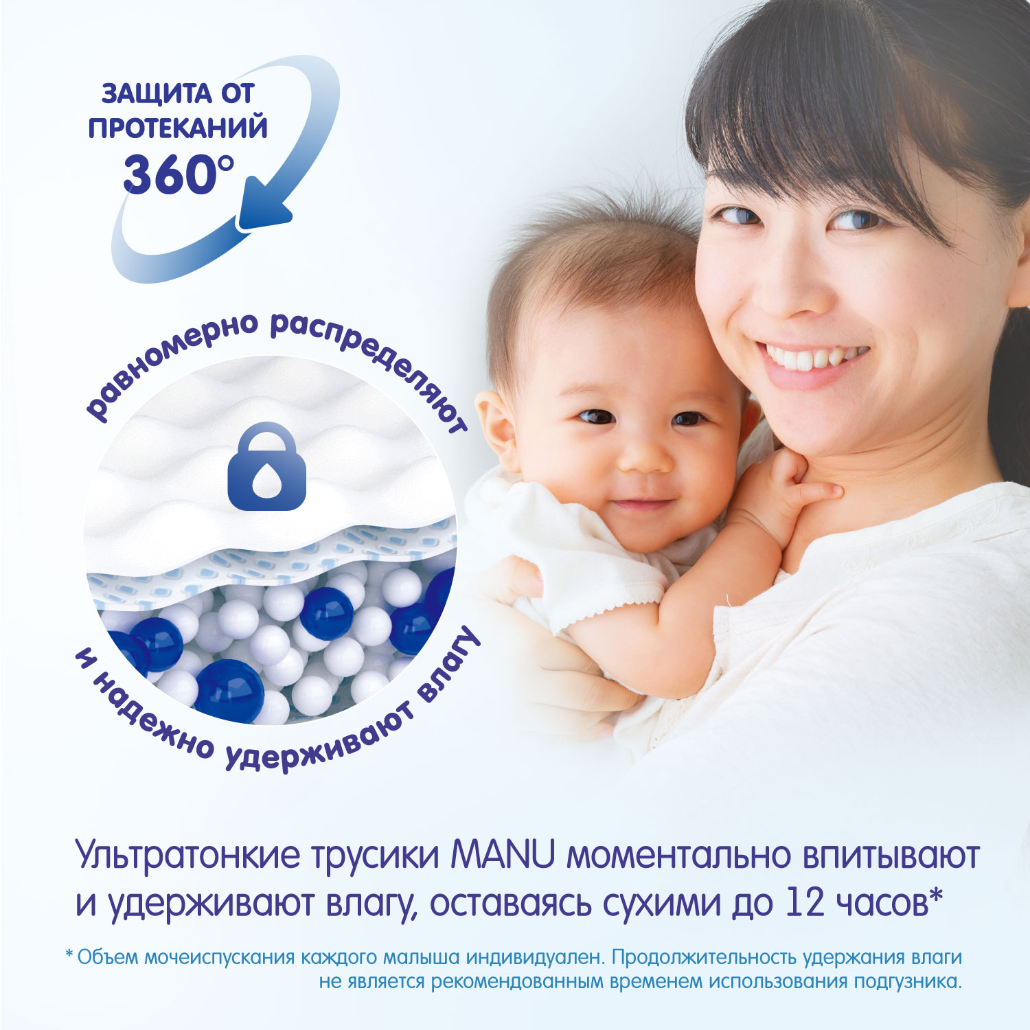 Подгузники-трусики Manu ультратонкие M 6-11кг 66шт - фото 7