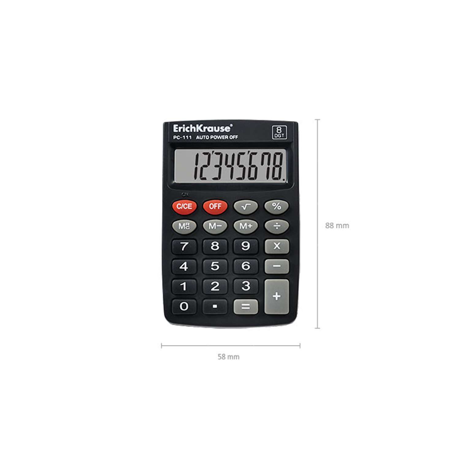Калькулятор карманный ErichKrause PC-111 - фото 4