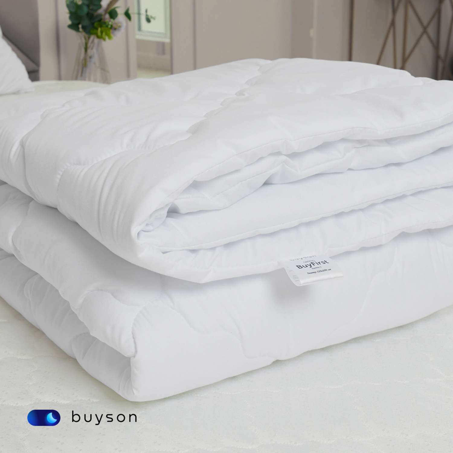 Одеяло buyson BuyFirst 200х220 см евро 2-х спальное всесезонное с наполнителем полиэфир - фото 4
