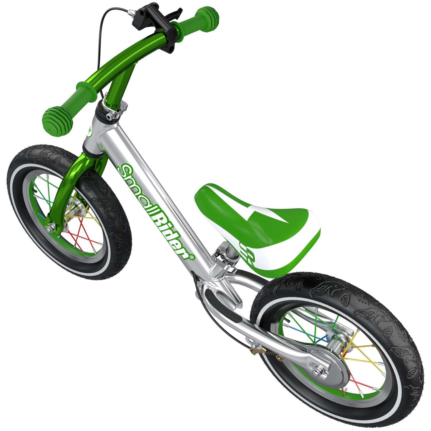 Беговел Small Rider Foot Racer 3 Air серебро-зеленый - фото 11