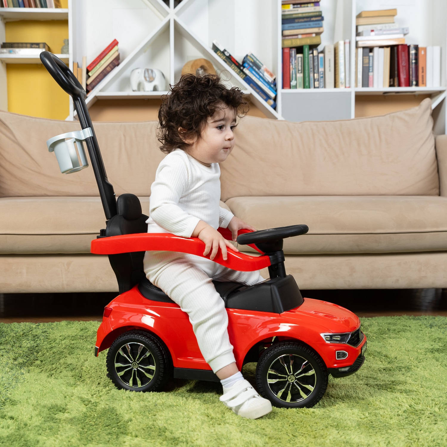 Каталка BabyCare T-Roc кожаное сиденье синий - фото 10