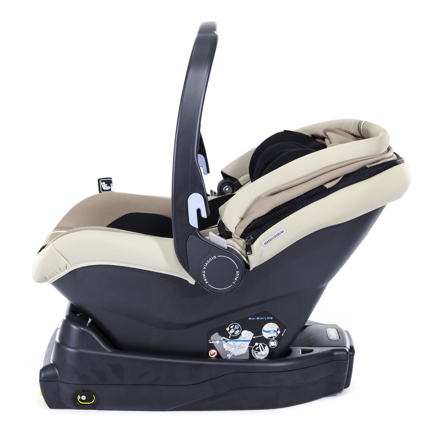 Автокресло Peg-Perego 0+ Primo Viaggio i-Size Classic Beige - фото 6