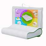 Детская ортопедическая подушка Green Leaf Formula для сна с эффектом памяти 50х30 высота 10/8