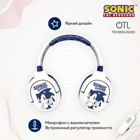 Проводная гарнитура OTL Technologies PRO G1 Gaming Sonic the Hedgehog белая
